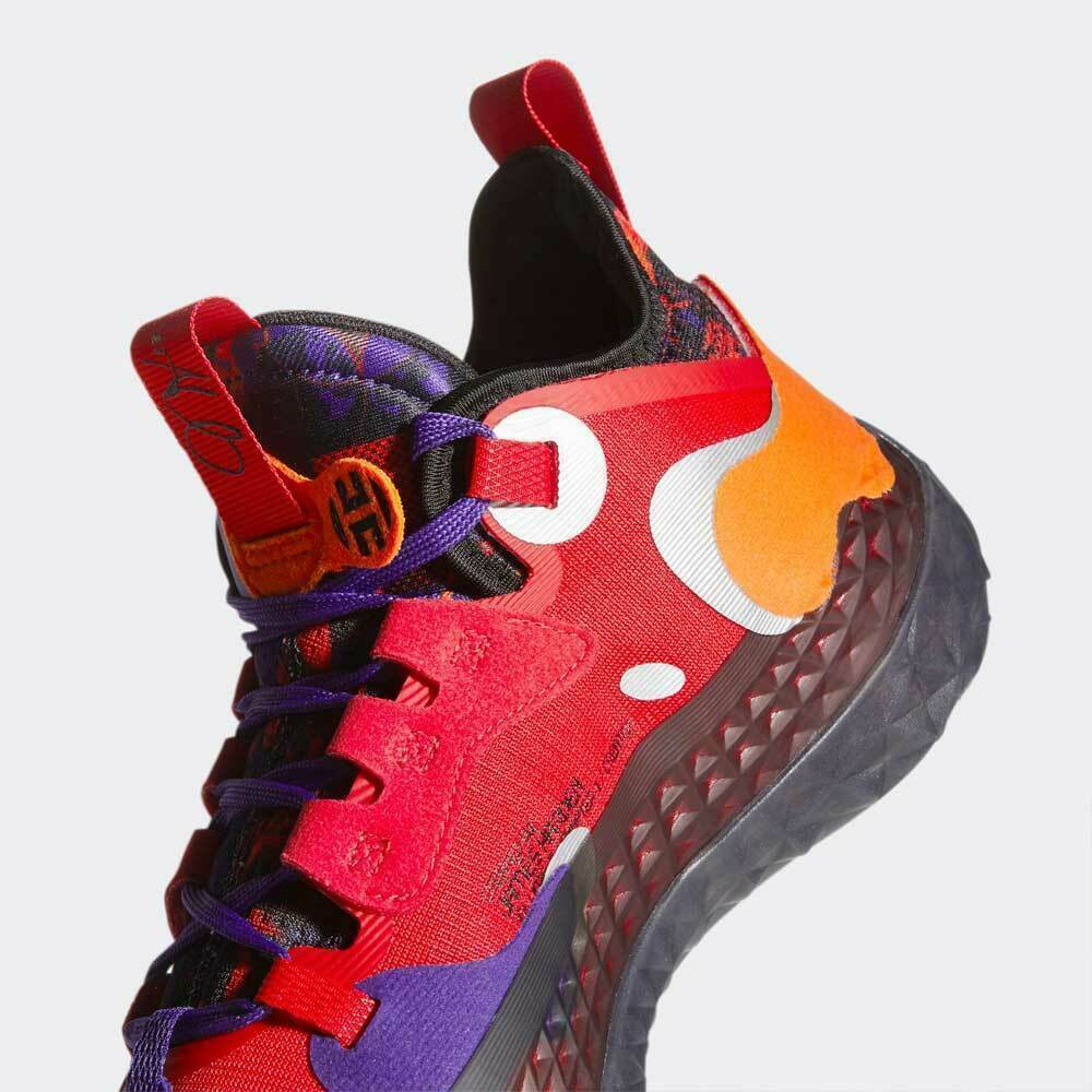 Adidas Harden Vol. 5 Futurenatura G55811 Red / Multi-Color Men's Size 8 - Picture 7 of 7